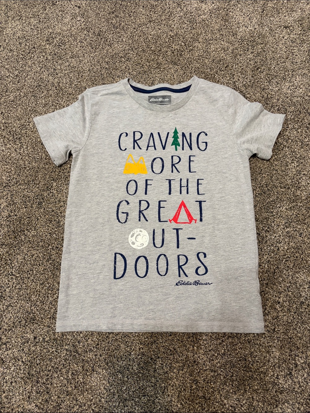 Eddie Bauer Boys' Gray 'Craving More of the Great Outdoors' Tee